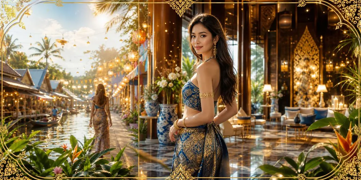ตลาดน้ำดำเนินสะดวกท่ามกลางบรรยากาศเขตร้อน ภาพประกอบหมวดเกมอีสปอร์ตออนไลน์