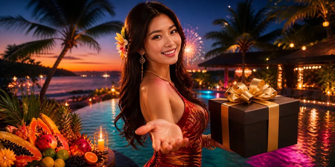 บรรยากาศรีสอร์ตเขตร้อนสื่อถึงโบนัสสมาชิก VIP สำหรับคอหวยของ m4super