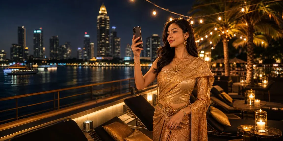 หญิงสาวไทยทบทวนพฤติกรรมการเล่นคาสิโนบนมือถือด้วยแบบประเมินตัวเอง